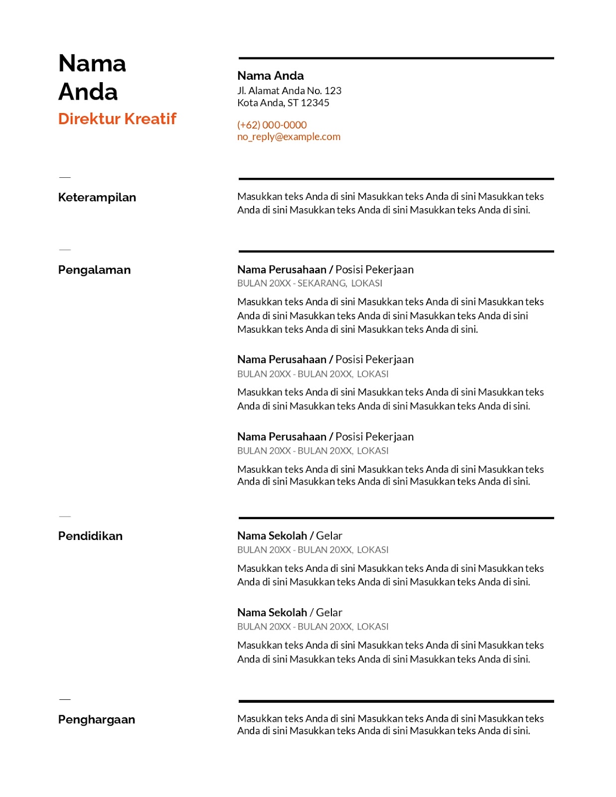 11 Template CV Gratis di Microsoft Word dan Canva serta 5 Tipsnya 11 11 Template CV Gratis di Microsoft Word dan Canva serta 5 Tipsnya | BanyakCara.biz.id